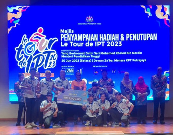 Tahniah Pelajar FTKA yang mewakili UMP mendapat tempat kelima dari 16 kontigen dalam Acara Berbasikal, Le Tour de IPT 2023 bertempat di UTeM 